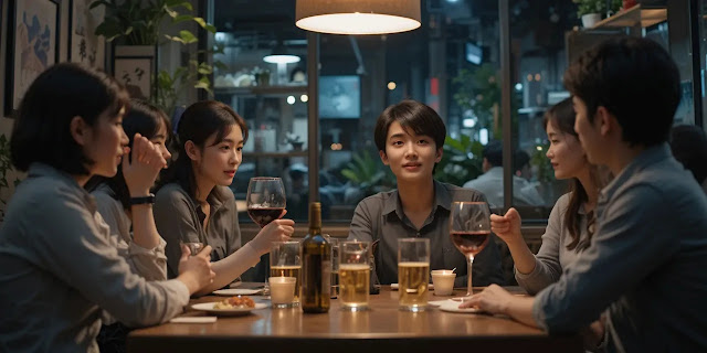 음주를 거절하며 건강을 지키는 모습