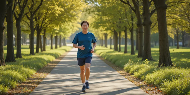 규칙적인 아침 운동으로 두뇌 건강 지키기 치매 예방 방법으로 아침 운동을 하는 모습