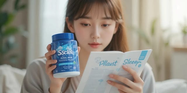 제품 라벨을 읽으며 고민하는 모습