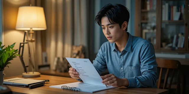 위내시경 선택 기준을 정리하며 검사 방식을 비교하는 모습