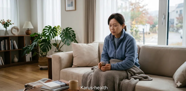 대사 저하 방지 위해 몸의 신호를 살피는 모습