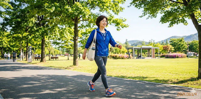 치명적인 당뇨 전단계 혈관 합병증 위험을 덜어내기 위해 야외에서 걷기 하는 모습 치명적인 당뇨 전단계 혈관 합병증 위험을 덜어내기 위해 야외에서 걷기 하는 모습