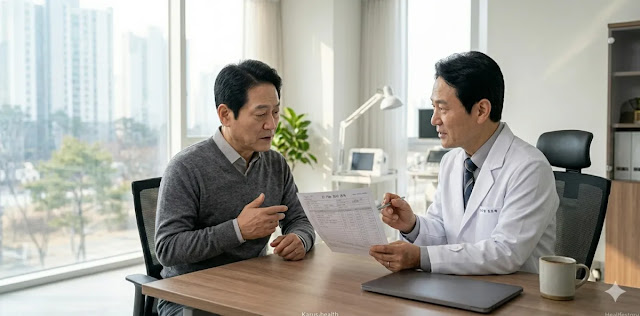 극심하게 겪고 있는 만성 피로 원인 해결책을 찾으려고 의사와 상담하는 모습
