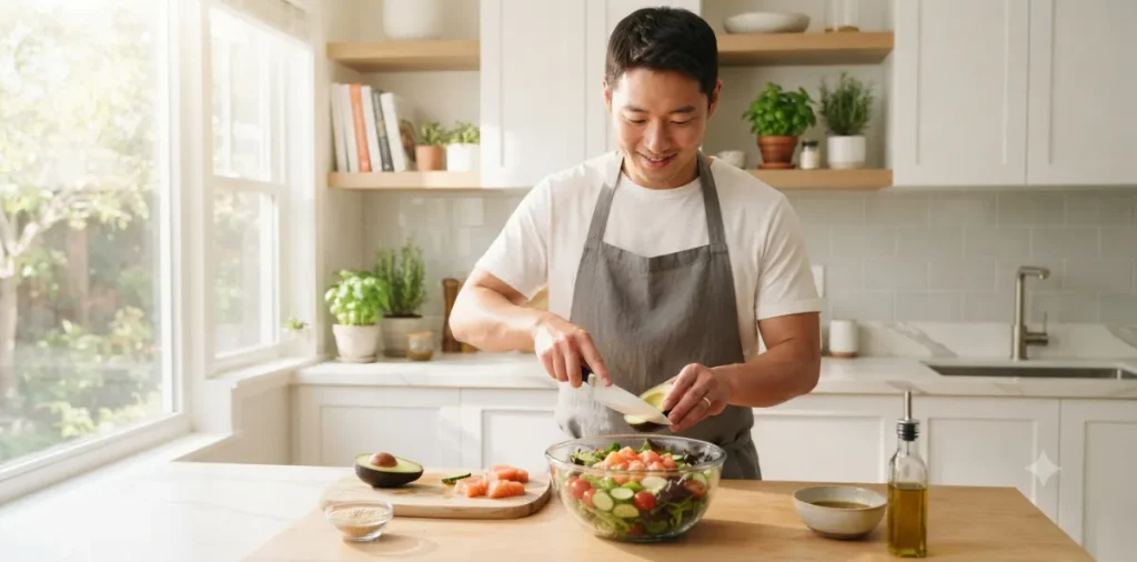 망가진 시스템을 렙틴 감수성 회복 식단 구성을 통해 건강하게 되돌리는 모습