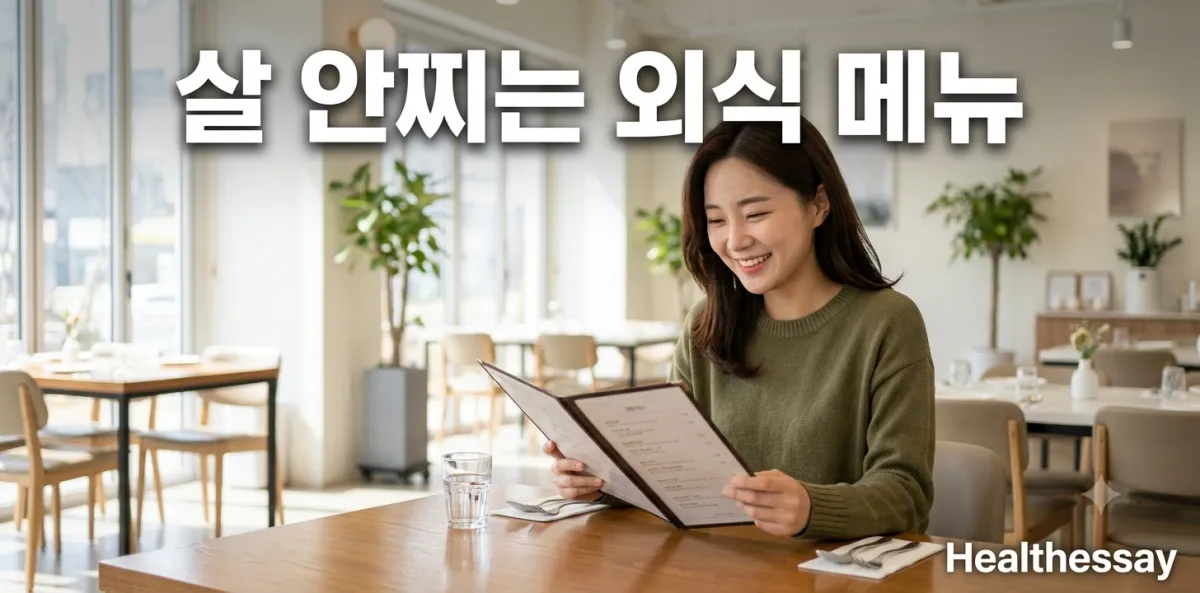살 안찌는 외식 메뉴 고르는 법을 아는 여성이 식당에서 부담 없이 주문하는 모습